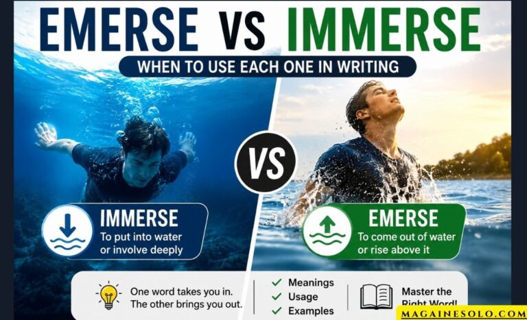 Immerse Vs Emerse — When To Use Each One In Writing (Complete Guide)