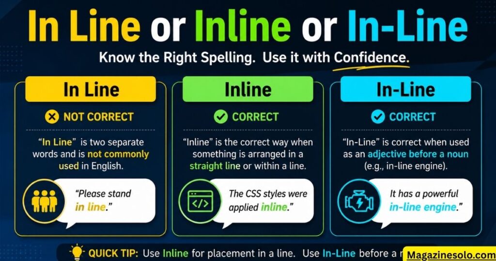 In Line or Inline or In-Line? Which is Correct?