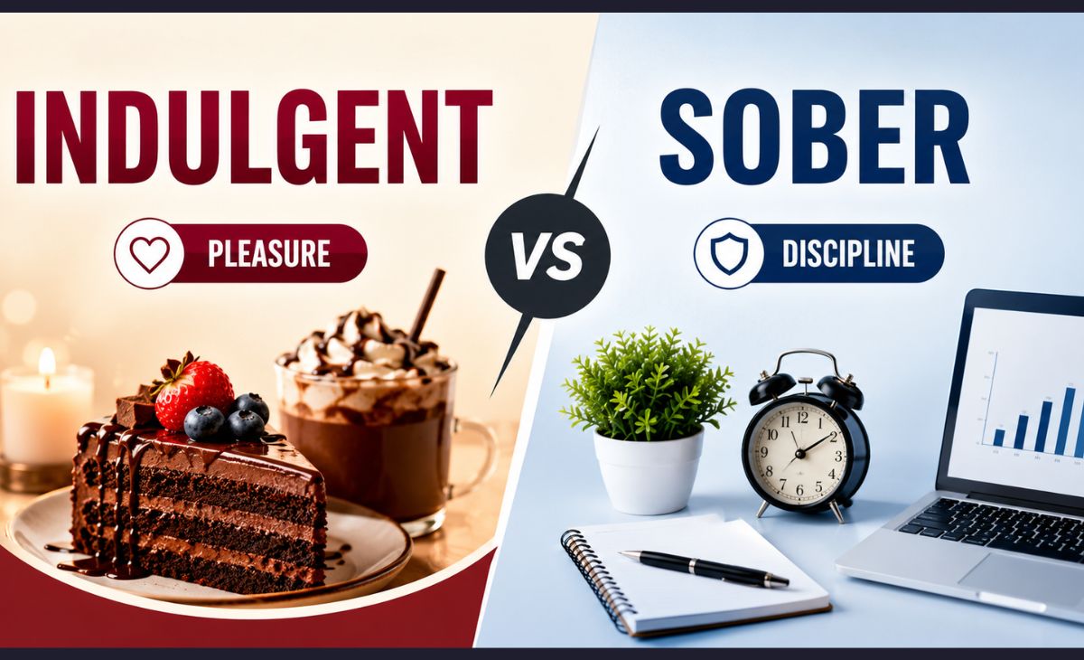 Indulgent vs Sober: Deciding Between Similar Terms