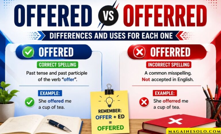 Offered vs Offerred: Differences And Uses For Each One