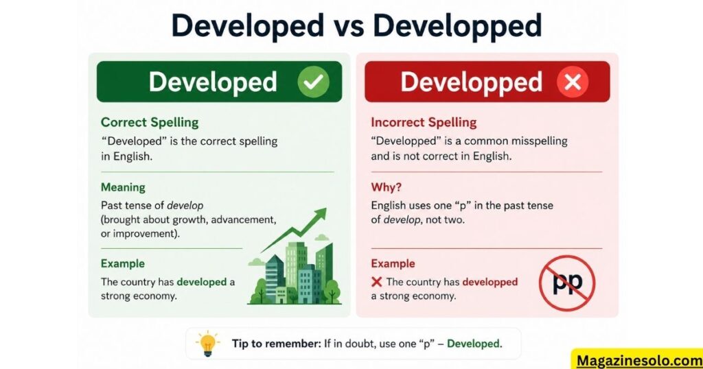 Developed vs Developped