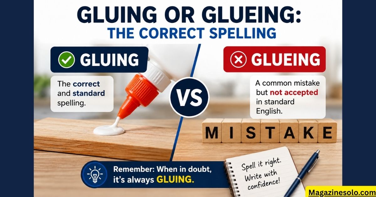 Gluing or Glueing: The Correct Spelling