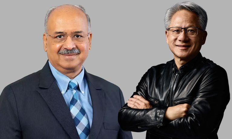 Dilip Shanghvi and Jensen Huang