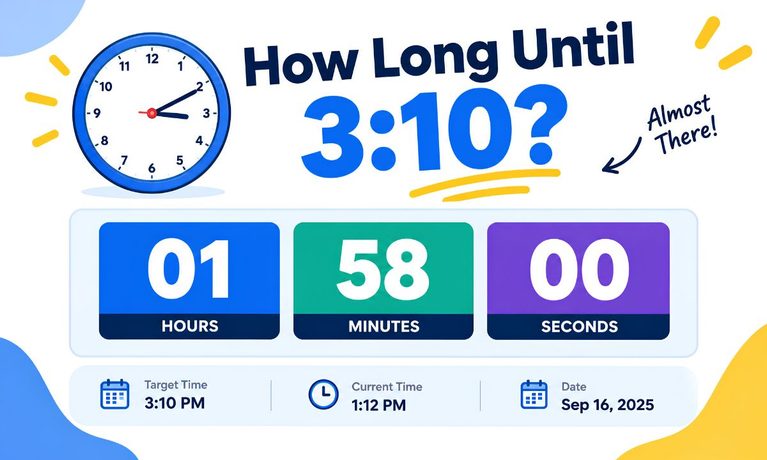 How Long Until 3:10?